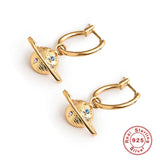925 Silver Alien Rocket Hoop Earrings Dangle Punk Gift Jewelry