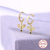 925 Sterling Silver Bee Pigeon Leopard Snake Hoops Earrings