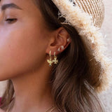 925 Sterling Silver Bee Pigeon Leopard Snake Hoops Earrings