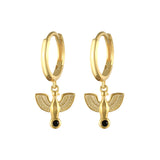 925 Sterling Silver Bee Pigeon Leopard Snake Hoops Earrings