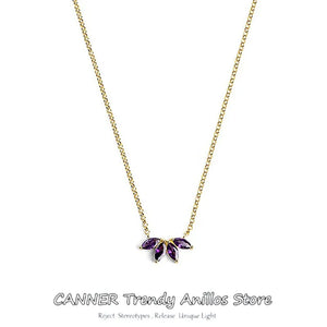 925 Silver Horse Eye Zircon Collarbone Chain Choker Necklace for Women
