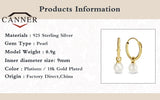 925 Silver INS Pearl Pendant Earrings Piercing Jewelry Gift