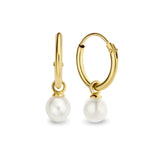 925 Silver INS Pearl Pendant Earrings Piercing Jewelry Gift