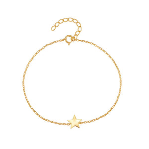 925 Silver INS Star Adjustable Chain Bracelet for Women