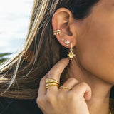 925 Silver Crystal Zircon Piercing Cartilage Stud Earrings for Women