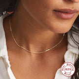 925 Silver INS Style Choker Necklace for Women