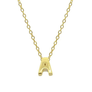 925 Silver Initial Letter Pendant Necklace Women Choker Collar Jewelry