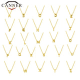 925 Silver Initial Letter Pendant Necklace Women Choker Collar Jewelry