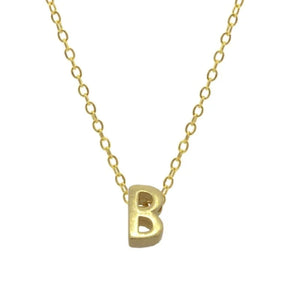 925 Silver Initial Letter Pendant Necklace Women Choker Collar Jewelry