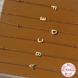 925 Silver Initial Necklace Zircon Choker for Women