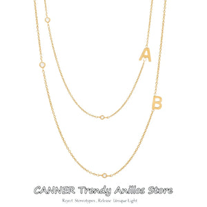 925 Silver Initial Necklace Zircon Choker for Women