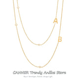 925 Silver Initial Necklace Zircon Choker for Women