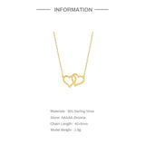 925 Silver Ins Style Heart Pendant Necklace for Mother's Gift