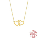 925 Silver Ins Style Heart Pendant Necklace for Mother's Gift