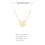925 Silver Ins Wind Heart-shaped Letter Necklace Mother's Gift