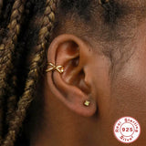 925 Silver Crystal Stud Earrings 12 Colors Birthday Gift for Women