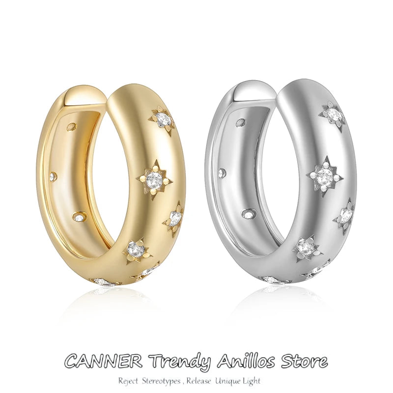 925 Silver Zircon Ear Cuff Vintage No Pierced Clip