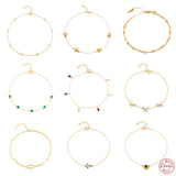 925 Silver Bracelet Colorful Zircon Hand Chain Fine Jewelry