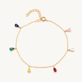 925 Silver Bracelet Colorful Zircon Hand Chain Fine Jewelry