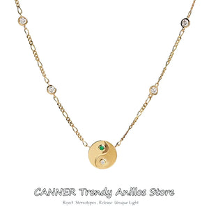 925 Silver Kung Fu Tai Chi Pendant Necklace Yin Yang Choker Jewelry