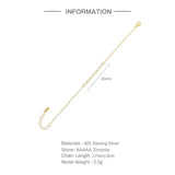 925 Silver Red Green CZ Tennis Bracelet Women Box Chain Jewelry