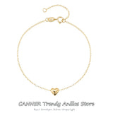 925 Silver Heart Bracelet for Women Charm Pendant Statement Fine Jewelry