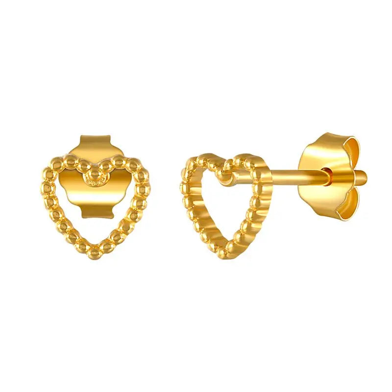 925 Silver Mini Heart Stud Earrings for Women
