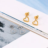 925 Silver Mini Heart Stud Earrings for Women