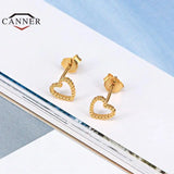925 Silver Mini Heart Stud Earrings for Women