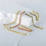 925 Silver Crystal Double Chain Tassel Earrings For Women