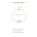925 Silver Crown Zircon Bracelet For Women