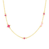 925 Sterling Silver Mini CZ Collarbone Choker Chain Necklace