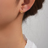 925 Silver Mini Tassel Heart Chain Tassel Drop Earrings Fine Jewelry Gift