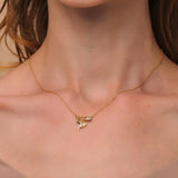 925 Silver Moon Star Lightning Pendant Necklace Women Clavicle Chain
