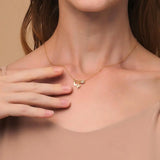 925 Silver Moon Star Lightning Pendant Necklace Women Clavicle Chain