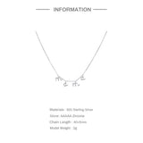 925 Silver Mother's Mama Letter Pendant Necklace Women Mom Nameplate Chain