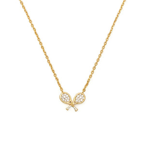 925 Silver Badminton Racket Pendant Necklace for Women