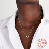 925 Silver Badminton Racket Pendant Necklace for Women