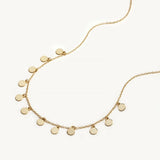 925 Silver Necklace Sequins Clavicle Chain Necklaces for Women