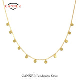 925 Silver Necklace Sequins Clavicle Chain Necklaces for Women