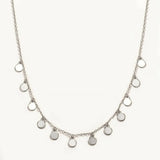 925 Silver Necklace Sequins Clavicle Chain Necklaces for Women