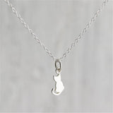 925 Sterling Silver Cat Necklace Silver Chain Chokers Necklace