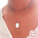 925 Silver Eye Pattern Choker Necklace for Women