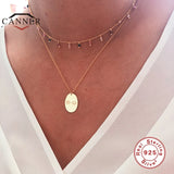 925 Silver Eye Pattern Choker Necklace for Women