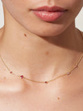 925 Silver Necklace Green Cubic Zirconia Choker Chain Wedding Jewelry