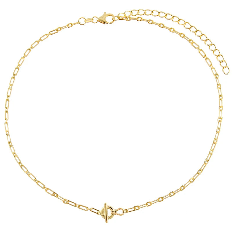 925 Silver Necklace Women Metal Chain Choker Collar Jewelry