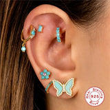 925 Sterling Silver Turquoise Drop Earrings