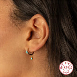925 Sterling Silver Turquoise Drop Earrings