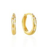 925 Silver Geometric Heart Earrings 18K Jewelry Gift