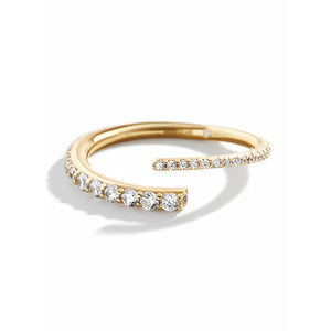 925 Silver Opening Ring w/ Cubic Zircon Adjustable Size